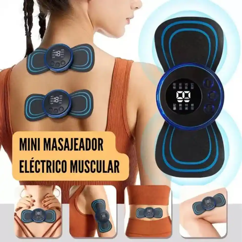 Mini Parche Masajeador Corporal Electrico Relajante Portatil