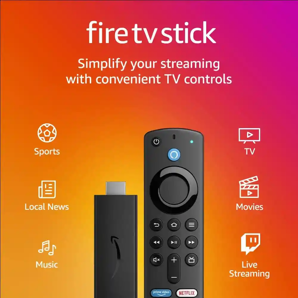 Amazon Fire Tv Stick Alexa Con Control De Voz Full Hd Convertidor A Smart Tv