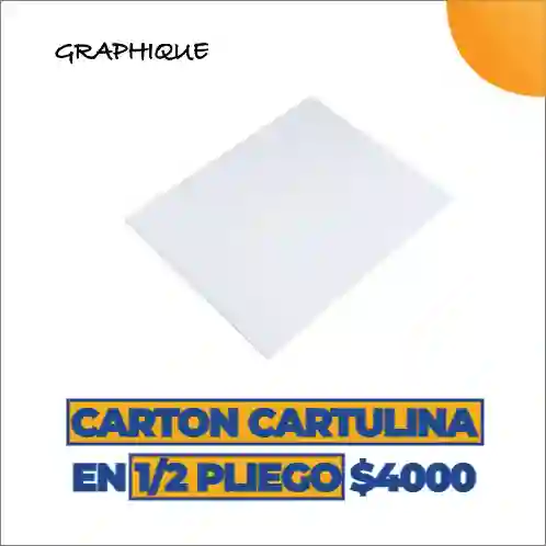 Cartulina Carton En 1/2 Pliego