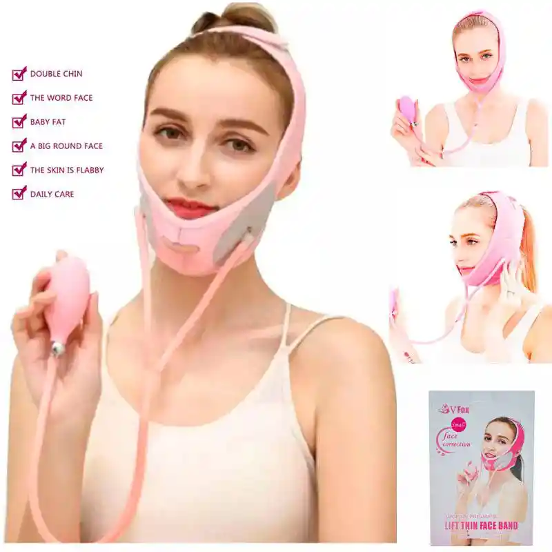 Faja Reductora Tonifica Mejilla Papada Adelgazante Facial Inflable