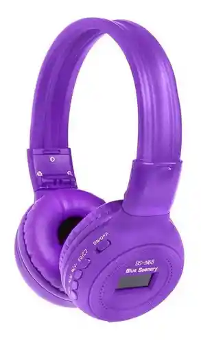 Diadema Bluetooth Inalambrica Bs-n65bt Morada