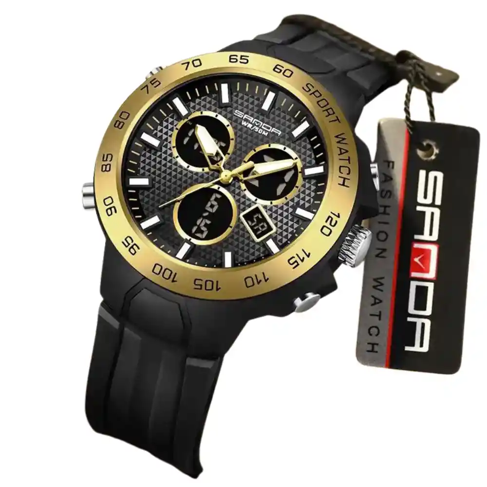 Reloj Pulsera Sanda Original Analógico Digital Para Hombre