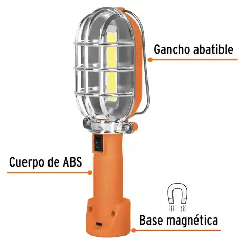 Lámpara De Taller Recargable 280 Lúmenes - Truper 15143