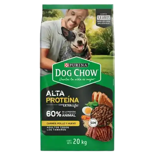 Dog Chow Adulto Alta Proteína 20 Kg