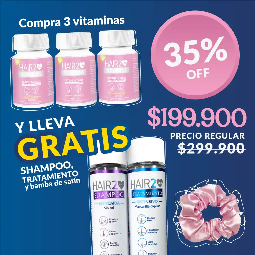 3 Vitaminas Gratis Shampoo Sin Sal Y Tratamiento Nutritivo