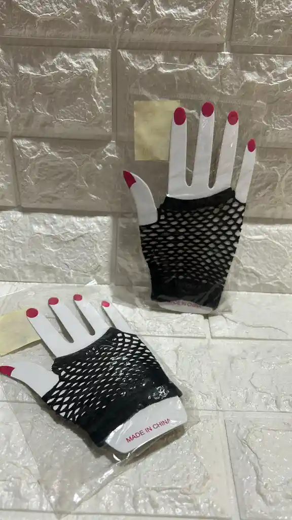 Guantes Corto En Maya Negro