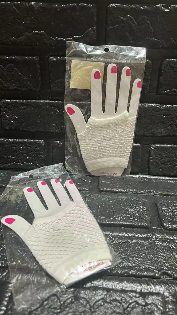 Guantes Corto En Maya Blanco