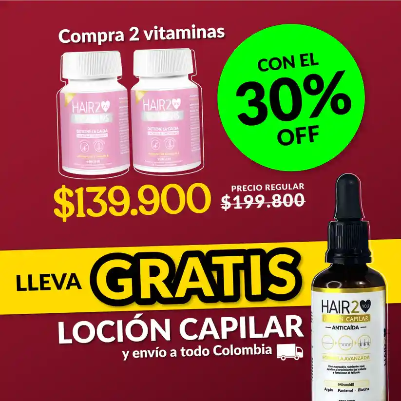 2 Vitaminas Gratis Locion Capilar Con Minoxidil