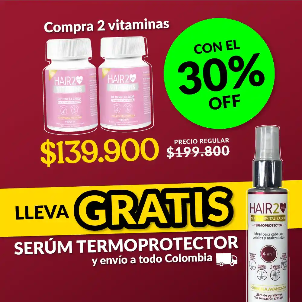 2 Vitaminas Gratis Serum Termoprotector