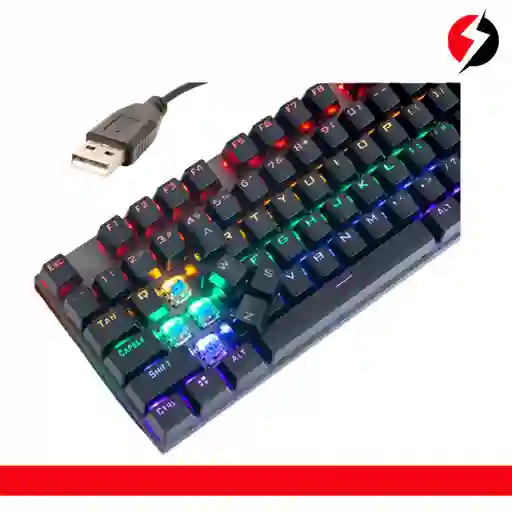 Teclado Gamer Mecanico Retroiluminado De Cable Usb