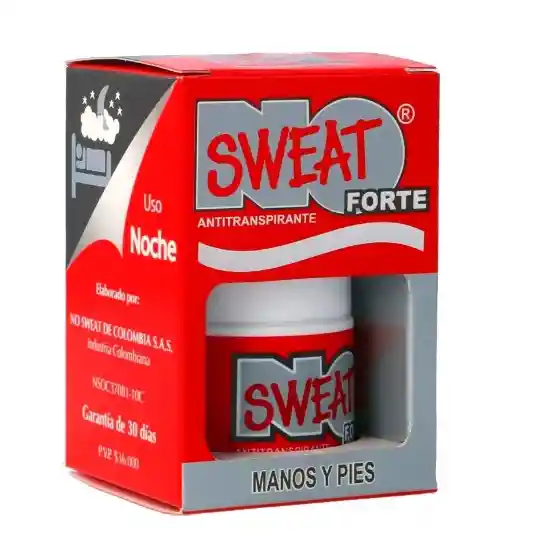 Desodorante No Sweat Forte Adios Sudor Excesivo Manos Y Pies