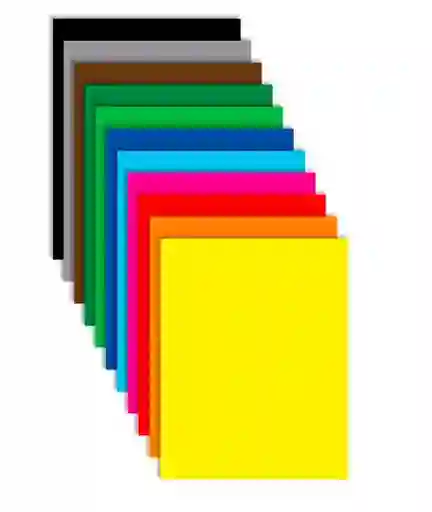 Papel Silueta Octavo 23 X 35 Cm Colores Surtidos Paquete X 10 Hojas