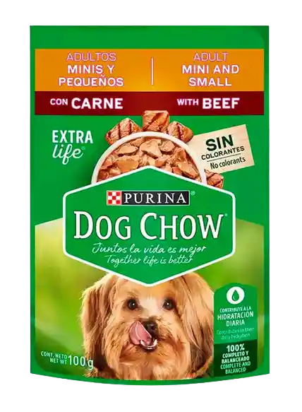 Dog Chow Pouch Raza Pequeña Carne X 100 Gr