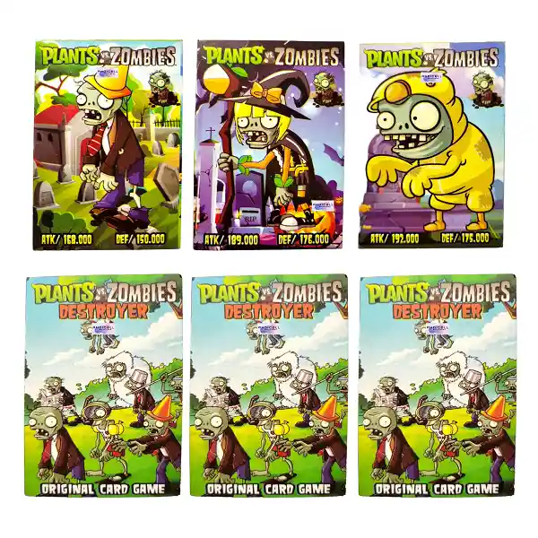 50 Sobres De Cartas Plantas Vs Zombies Coleccionables Intercambiables