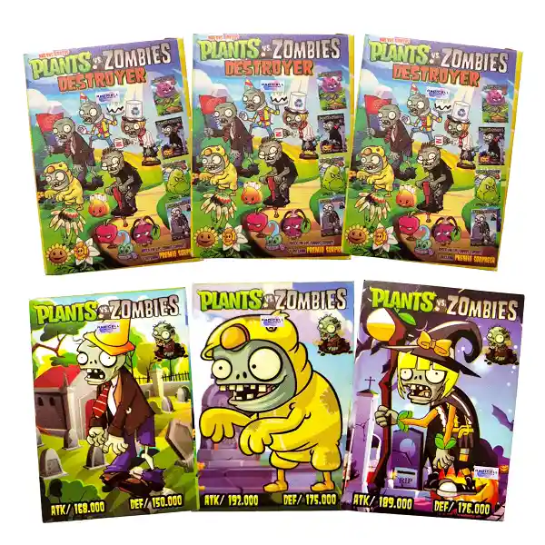 50 Sobres De Cartas Plantas Vs Zombies Coleccionables Intercambiables