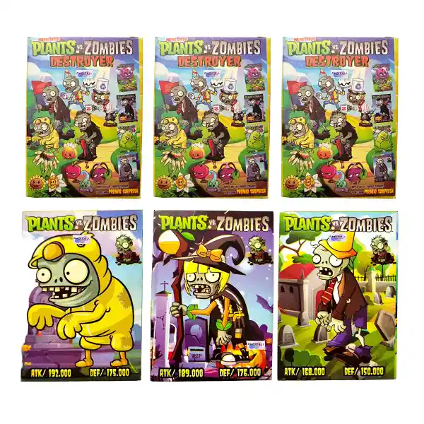 50 Sobres De Cartas Plantas Vs Zombies Coleccionables Intercambiables