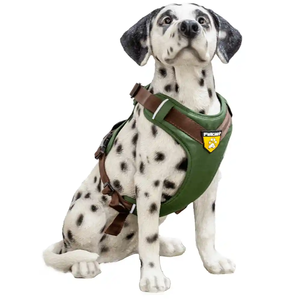 Arnés Para Perro Felcan Mini Aventurero Verde Militar Y Café - S