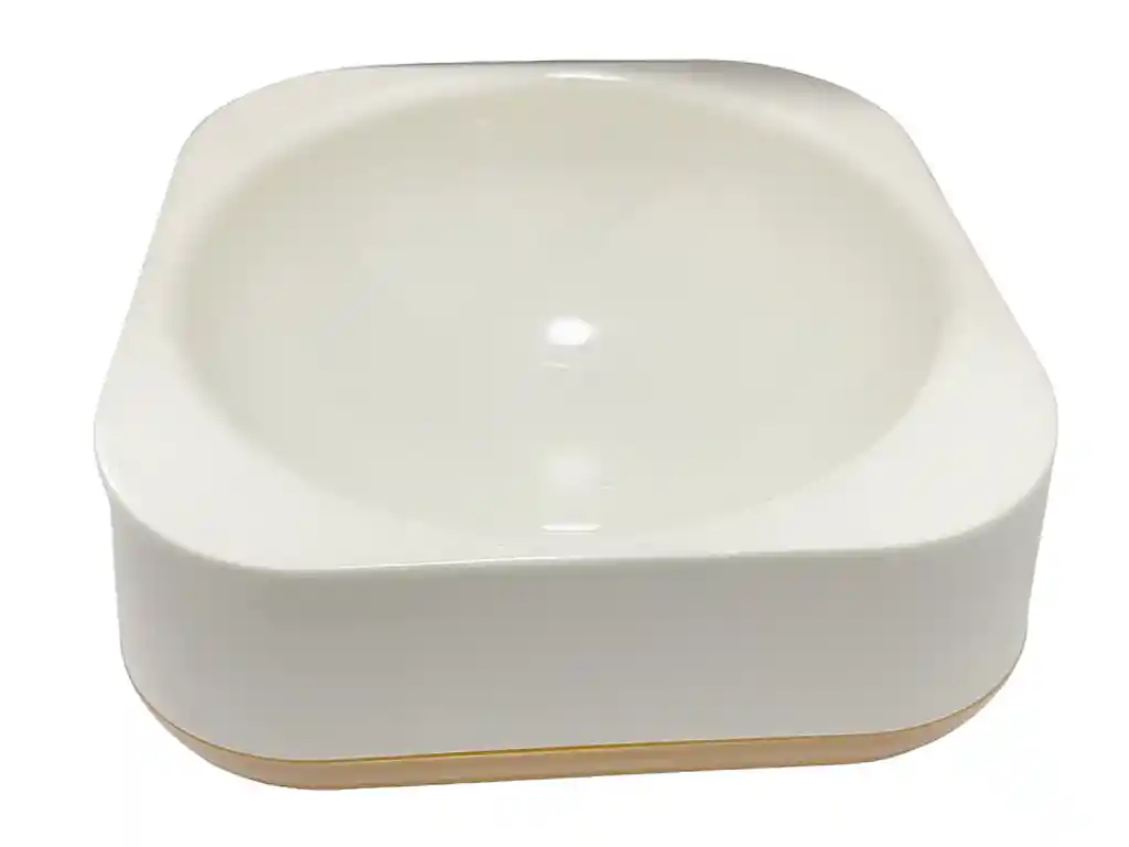 Taza Comedero O Bebedero De Mascotas Para Perros Y Gatos Blanco