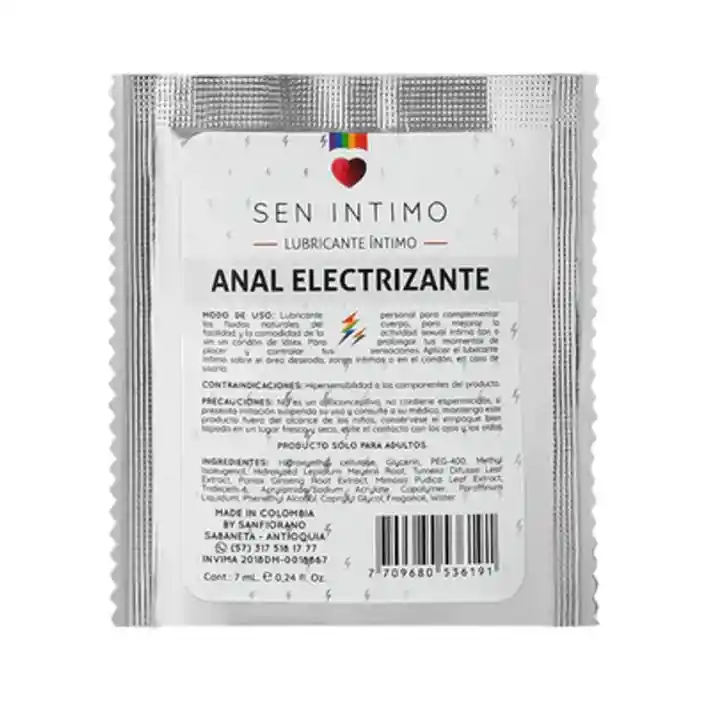 Lubricante Intimo Anal Electrizante Sachet 7ml