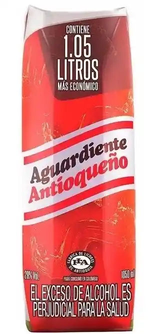 Aguardiente Rojo Litro Tetra