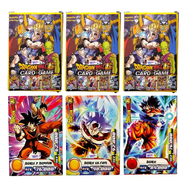 50 Sobres Cartas Dragon Ball Super Card Game Coleccionables