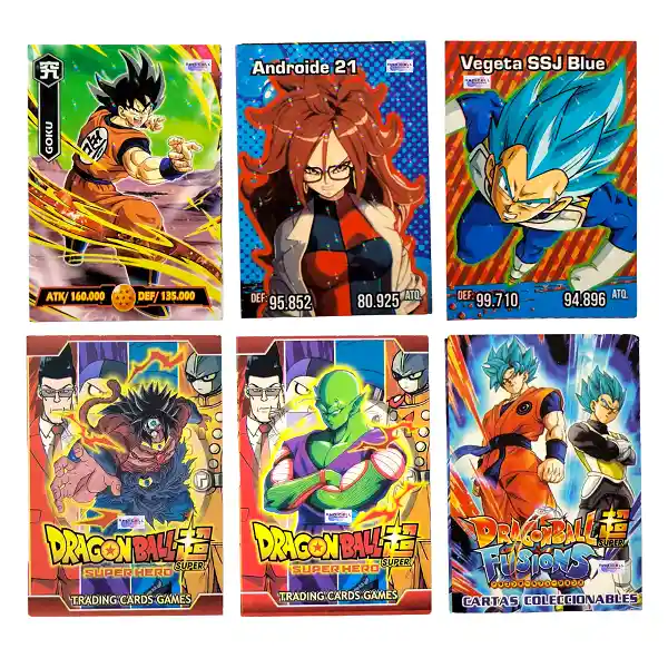 50 Sobres De Cartas Dragon Ball Super Hero Holográficas Coleccionables