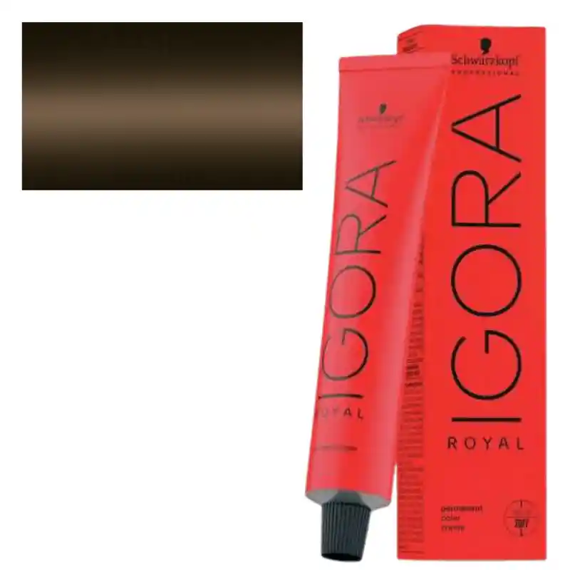 Igora Royal 5 -6 Chocolates 60 Ml, Incluye Peroxido Y Guante