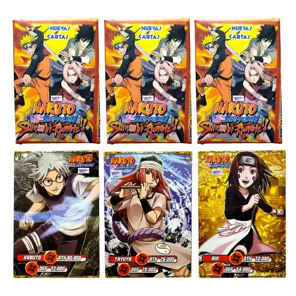 50 Sobres De Cartas Naruto Shippuden Coleccionables