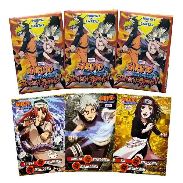 50 Sobres De Cartas Naruto Shippuden Coleccionables