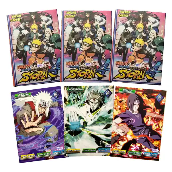 50 Sobres De Cartas Naruto Storm 4 Coleccionables Intercambiables