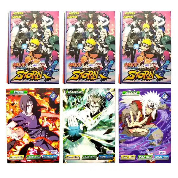 50 Sobres De Cartas Naruto Storm 4 Coleccionables Intercambiables