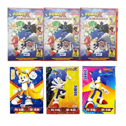 50 Sobres De Cartas Sonic X The Hedgehog Coleccionables Intercambiables