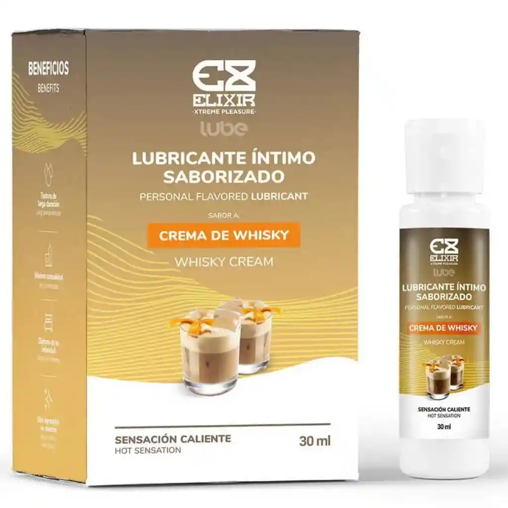 Lubricante Caliente Saborizado Elixir 30 Ml Crema De Whisky