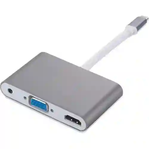 Adaptador 3 En 1 Tipo C Usb 3.1 A Hdmi, Vga, Audio 3.5 Mm