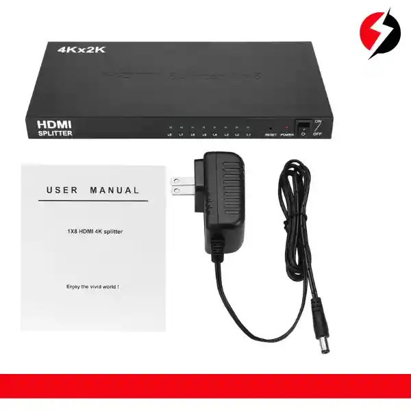 Splitter Hdmi 1.4 Divisor Amplificador 3d 4k 8 Salidas 1x8