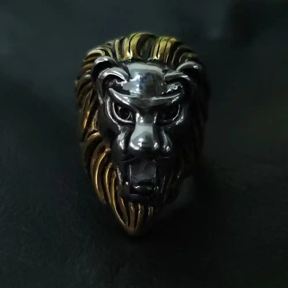 Anillo Majestuoso Con La Forma De Un León Vintage