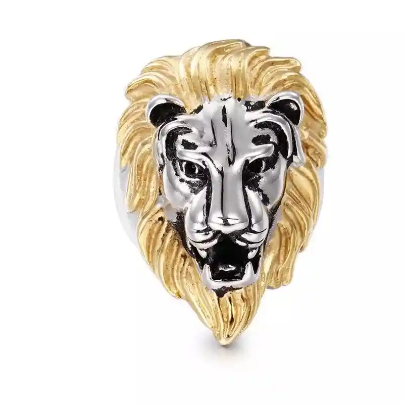 Anillo Majestuoso Con La Forma De Un León Vintage