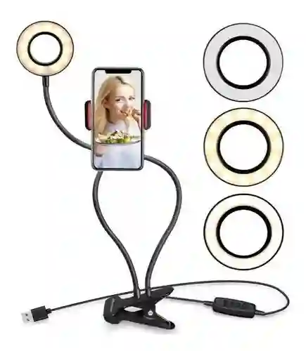 Aro De Luz Flexible Para Mesa Escritorio