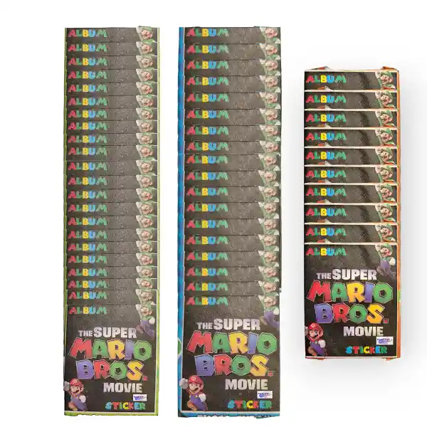 50 Sobres Láminas Para Álbum Super Mario Bros Negro
