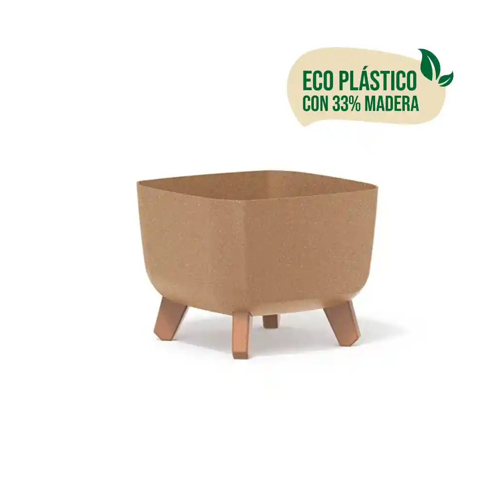 Matera Gracia Square Eco Wood 24 Cm Café Claro