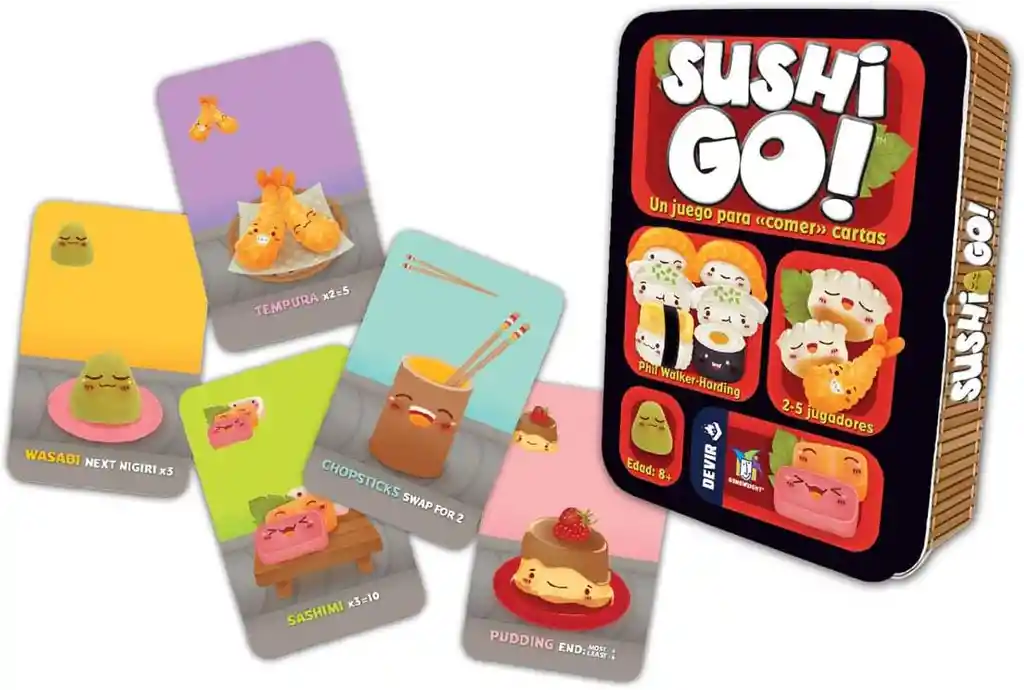 Juego De Mesa Sushi Go Cartas Para Niños Familiar