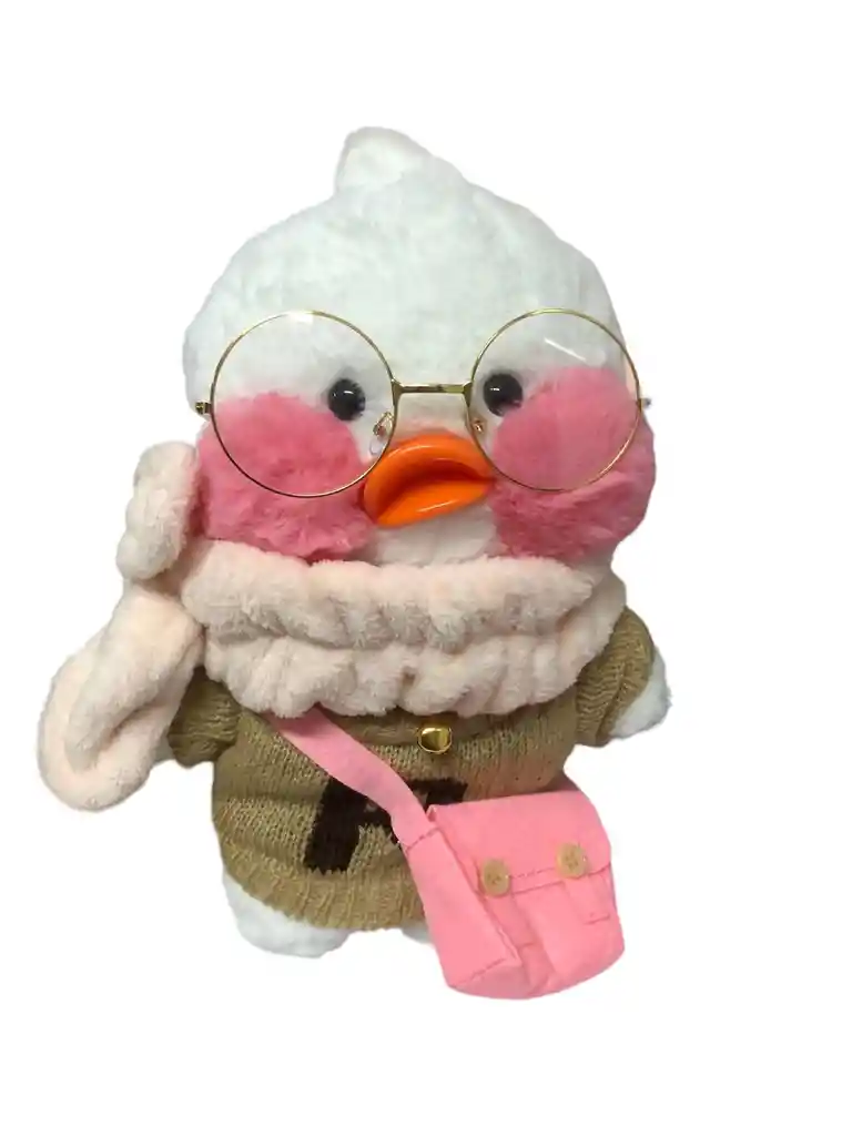 Peluche De Pato Con Saco, Cartera Balaca Y Gafas 30cm