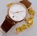 Reloj Pulsera En Cuero Para Mujer Analógico Calvin