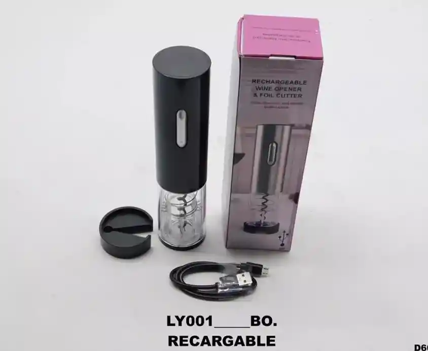	 Descorchador Eléctrico Recargable Sacacorchos Vino Botellas