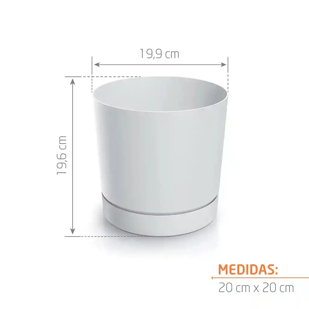 Matera Tubo P 20 Cm Blanco