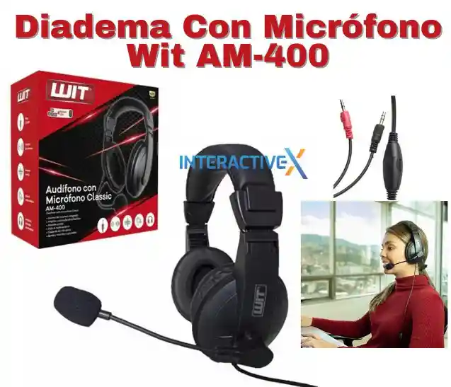 Diadema Con Micrófono Wit Am-400