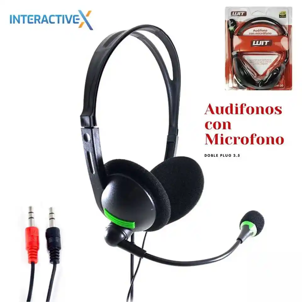 Diadema Chat / Audifonos Con Microfono Wit Am20