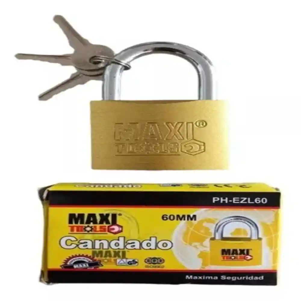 Candado De Seguridad 60mm 3 Llaves