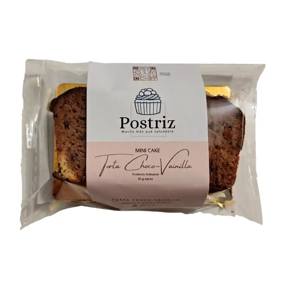 Torta De Choco Vainilla 80g. Artesanal - Postriz - Sin Azúcar Y Sin Gluten