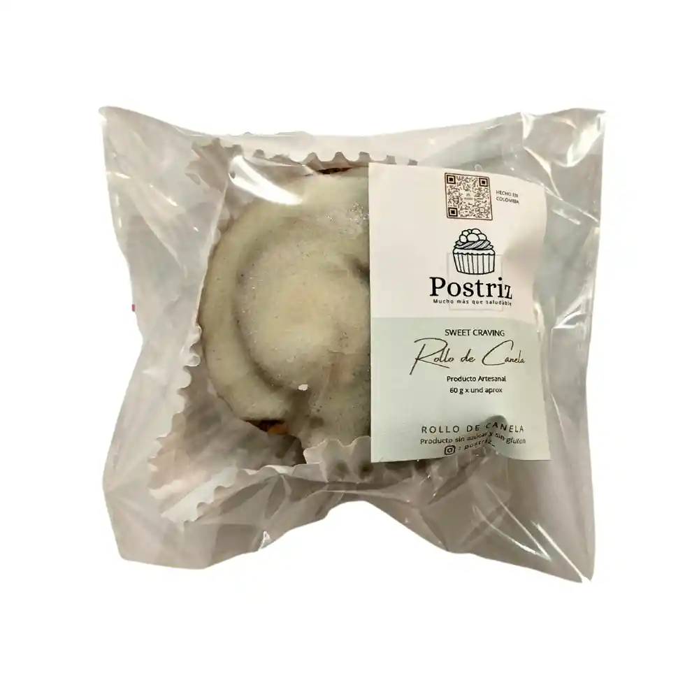 Rollo De Canela 50g. Artesanal - Postriz - Sin Azúcar Y Sin Gluten